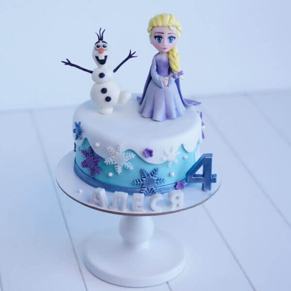 pre1 elza i olaf 116 - Торт Холодное сердце красивый