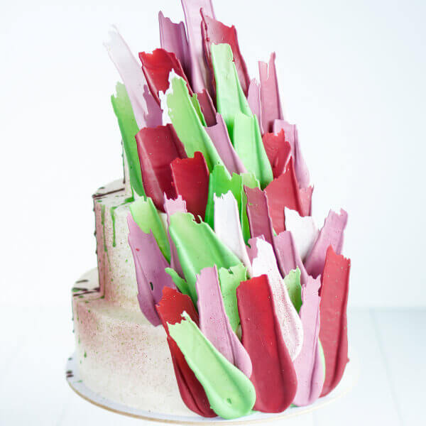 pre1 tort s cvetnymi mazkami  2675 - Торт с цветными мазками