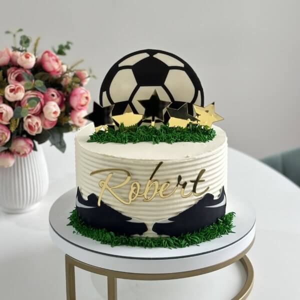 img 5184 600x600 - Торт футбол с золотым декором